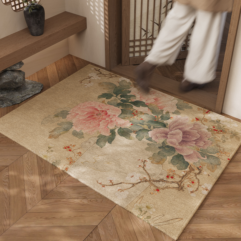 Door Mats, Light Luxury Foot Mats, Door Mats, Stain-Resistant, Non-Slip, Entrance Door Carpets, Household Water-Absorbent, Quick-Drying, Stain-Resistant, Non-Slip Mats