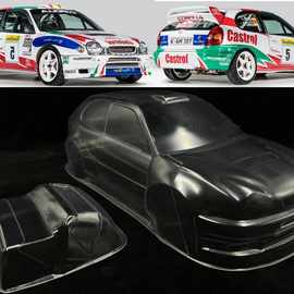 1/10平跑车壳漂移车壳 TOYOTA Corolla WRC RS EP透明PC车壳190mm