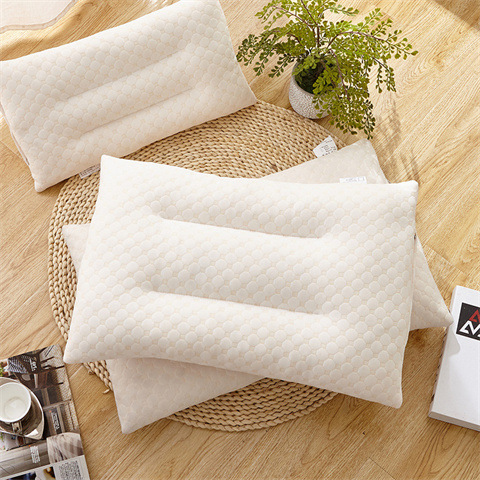 Factory wholesale Thailand latex pillow latex particles massage pillow adult latex cervical pillow core gift box gift pillow 
