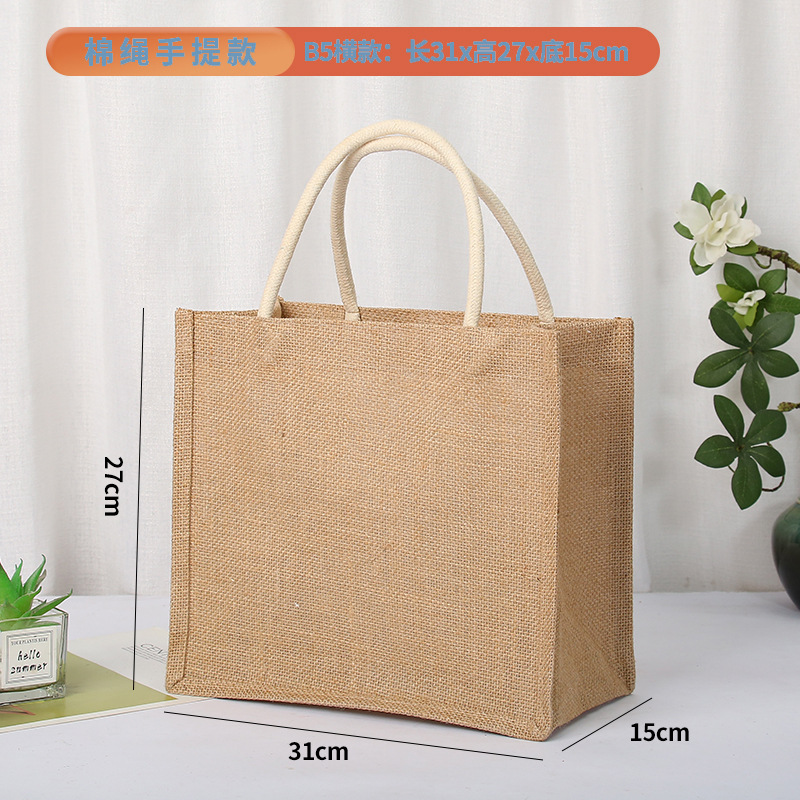 Bolsa de yute en blanco en stock, bolsa de arpillera de mano, bolsa de regalo DIY pintada a mano, bolsa de yute para compras. image 15