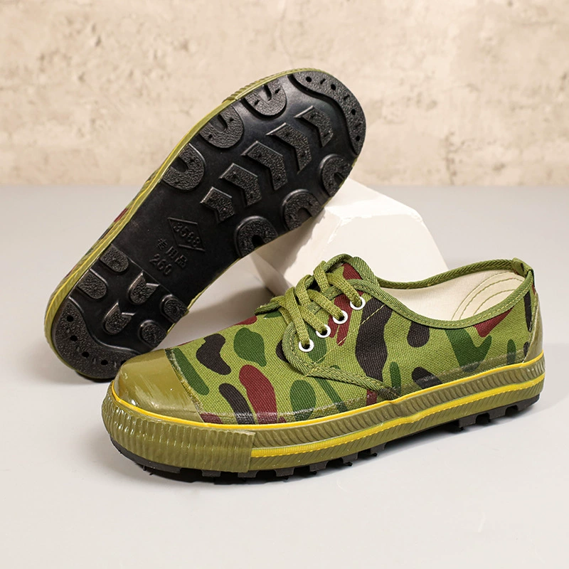 Прямая поставка с фабрики Высокая помощь по охране труда Рабочий ларец камуфляжная обувь освобождения Военная тренировочная обувь резиновая обувь поколение волос