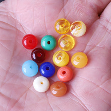 8*5mm仿蜜蜡算盘珠 南红隔珠 青金石算盘珠 仿象牙圆珠 散珠批发