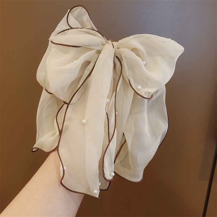 Bow Knot Pattern Women'S Gender Sweet Style Sweet Bow Knot Silk Yarn Hair Clip