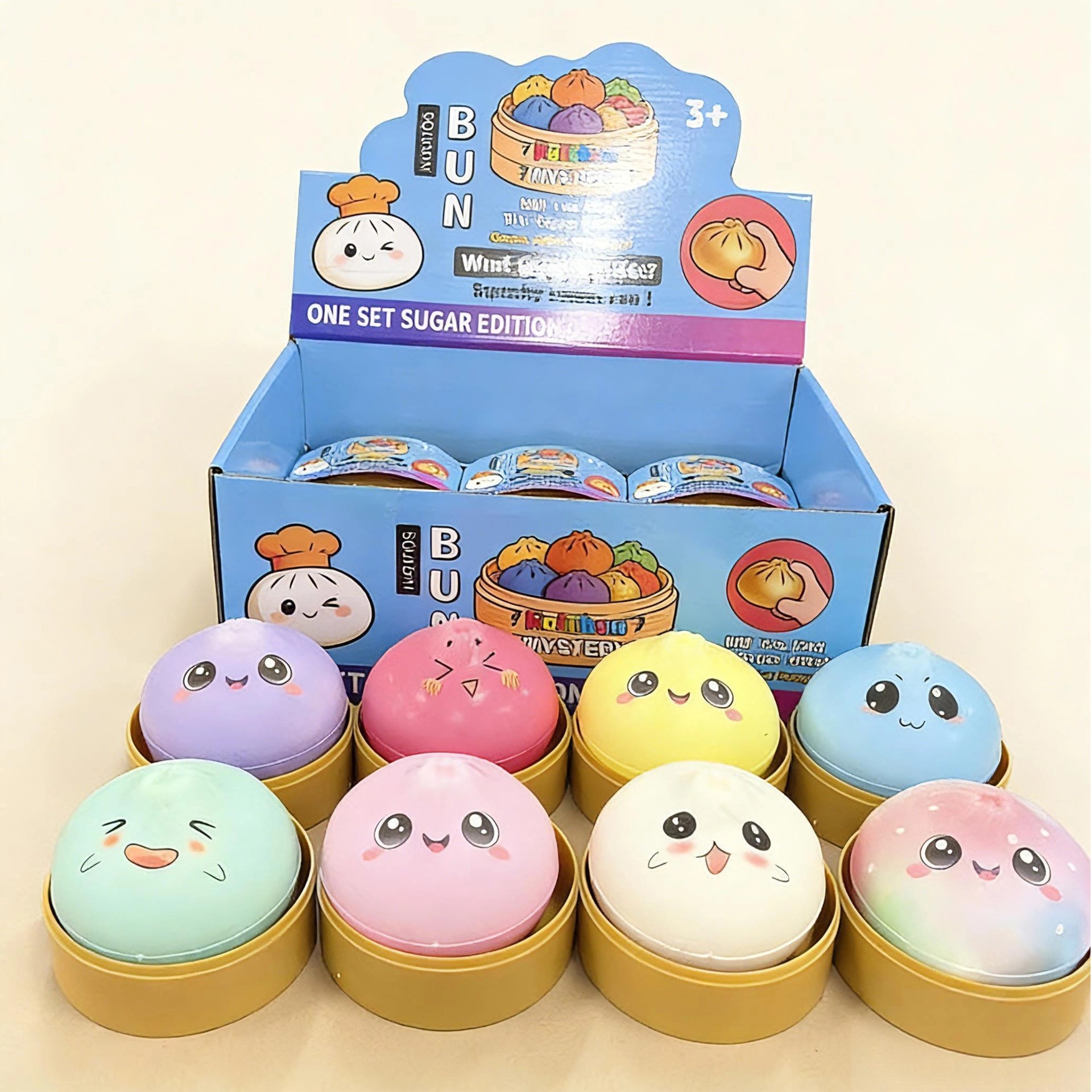 Stress Relieving Steamed Buns, Kneadable Toys, Children's Gifts, Toys, Blind Boxes With Steamers, Stress Relieving Ornaments,_voghion.com