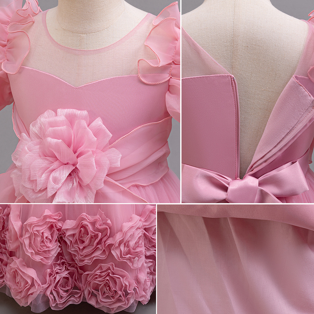 Niñas vestidos de princesa Europa y Estados Unidos vestidos de fiesta de cumpleaños niños anfitriones de alta gama ropa de piano