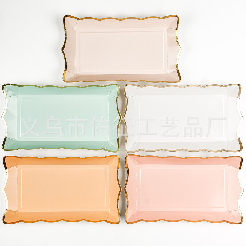 How many in stock disposable bronzing rectangular paper plates paper plates birthday cake plates party party decoration plates How many in stock disposable bronzing rectangular paper plates paper plates birthday cake plates party party decoration plates