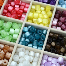 12x10mm大孔仿猫眼树脂珠桶珠串珠DIY手串手机链车挂发饰饰品配件