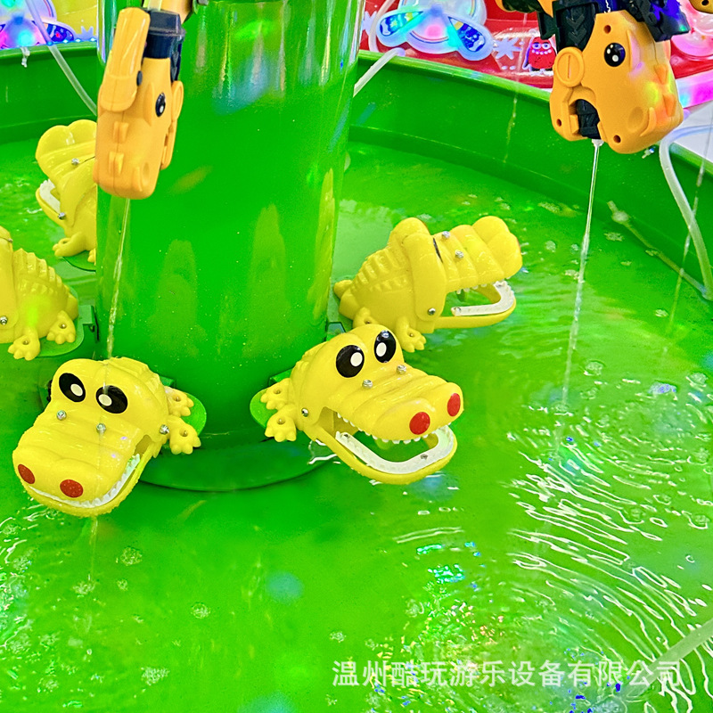 Rotating water-shooting fishing machine, large carousel amusement equipment, children's park, square, night market stall projects