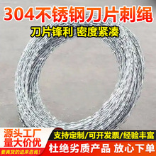 定制滚笼刺丝刺线刺绳带刺铁丝防盗防爬尖刺网围墙防盗网刀片刺网