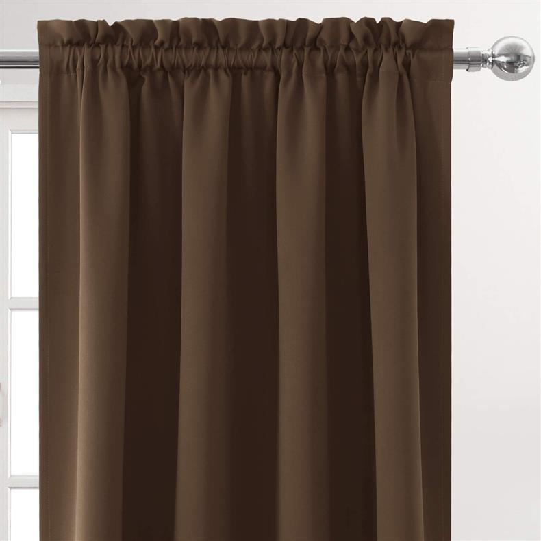 high light shielding heat insulating energy saving bedroom kitchen blocking curtains Nordic solid color black silk blackout curtains_voghion.com