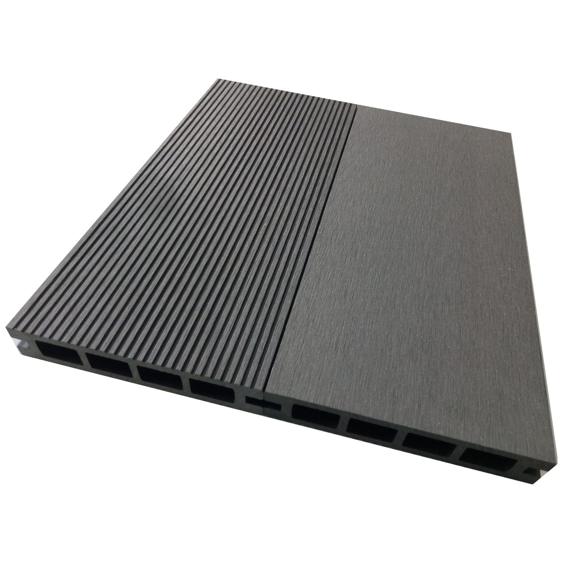 Madera de plástico WPC piso generación agujero redondo 135*25 protección ambiental material de madera de plástico jardín decoración al aire libre tablero anti-corrosión Madera