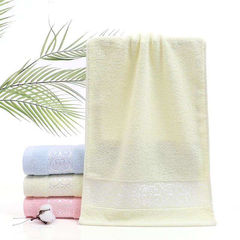 Serviettes en coton en gros pour le visage, absorbantes, à usage quotidien, cadeaux promotionnels, logo brodé, usage domestique, pur coton._voghion.com
