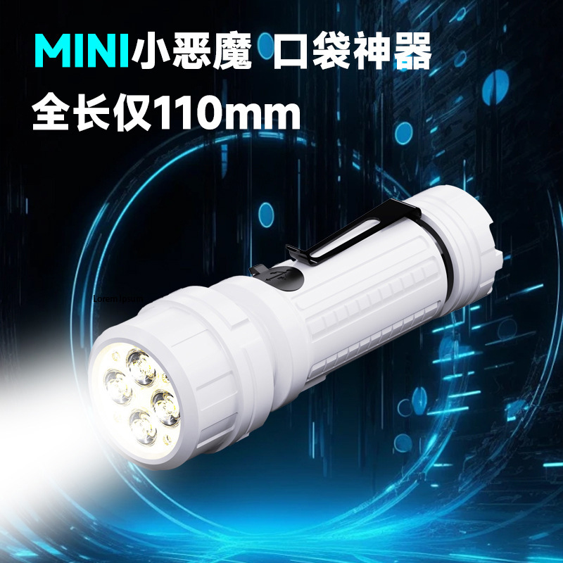 Lintera portátil al aire libre iluminación ultra brillante lámpara de bolígrafo de metal ligera mini bolsillo de carga linterna de emergencia