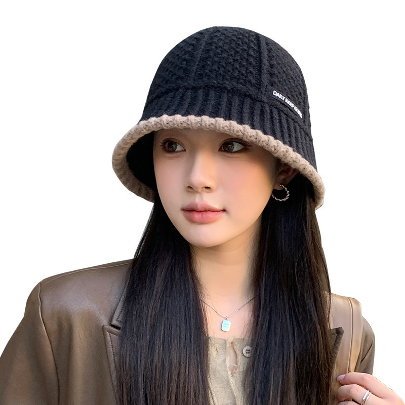新款帽子女秋冬季保暖水桶渔夫帽韩版显脸小遮脸复古百搭盆帽|undefined