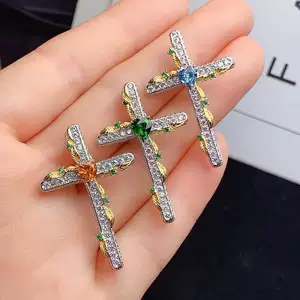 Подвеска из кварца, модная брошь, серебро 925 пробы, легкий роскошный стиль