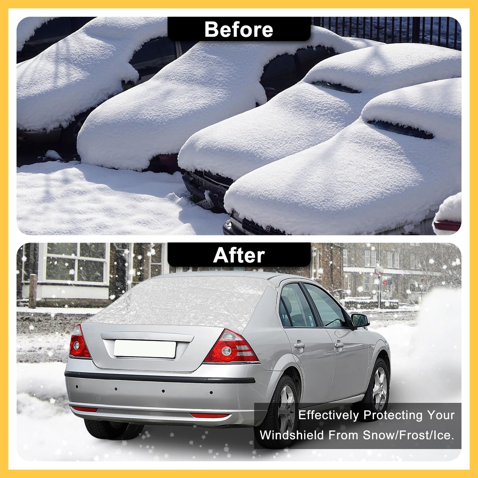 Universal Car Rear Magnetic Sunshade Aluminum Foil Frost-Proof Anti-Freeze Snow Cover Car Window Sunshade Car Sunshade