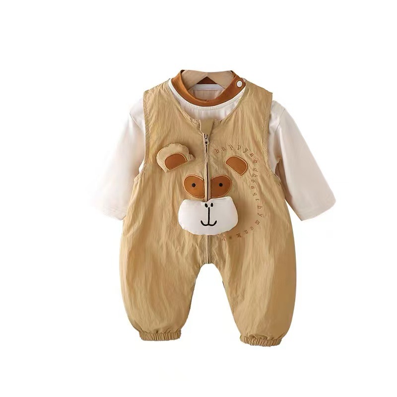 Primavera nueva ropa para bebés y niños pequeños, estilo occidental para niños, ropa de escalada de moda, hombres y mujeres, bebés, ropa de mono linda