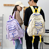 Korean version of ULZZANG campus college Fengxiao fresh and lovely contrasting girl student transparent school bag Japanese backpack