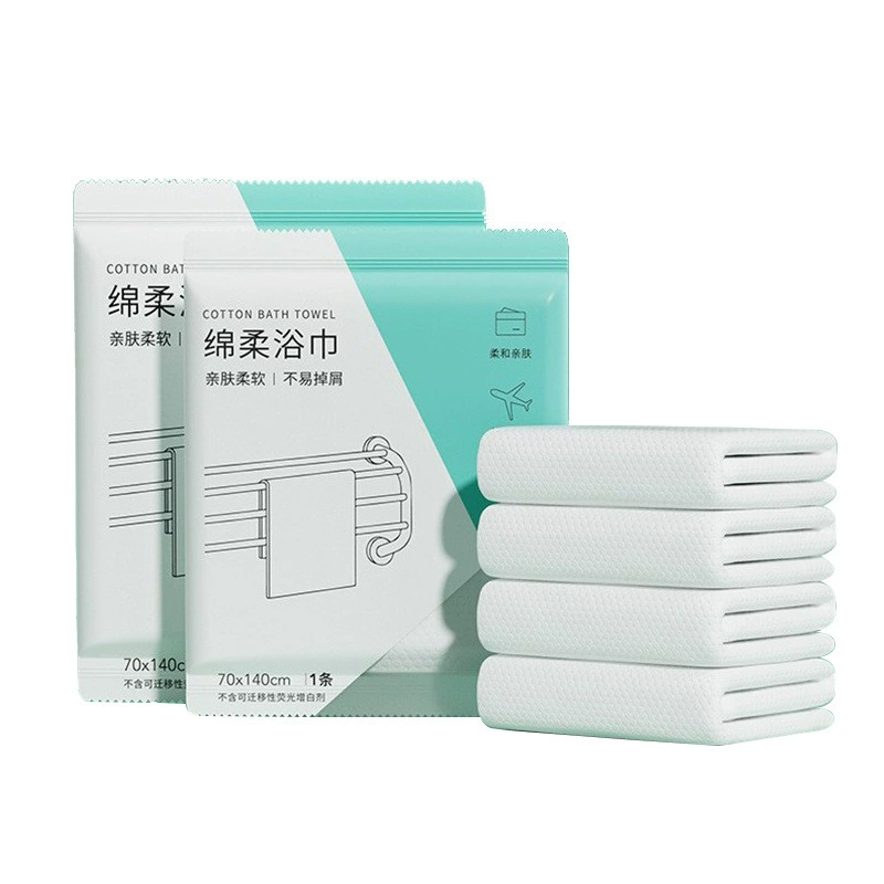 Disposable bath towel, cotton handheld pack for traveling, increased thickness