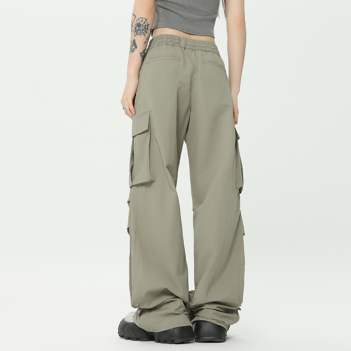 Pantalones cargo paracaidistas, secado rápido, ligeros y transpirables, estilo retro suelto