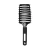 Black [boar bristle rubberized large curved comb]