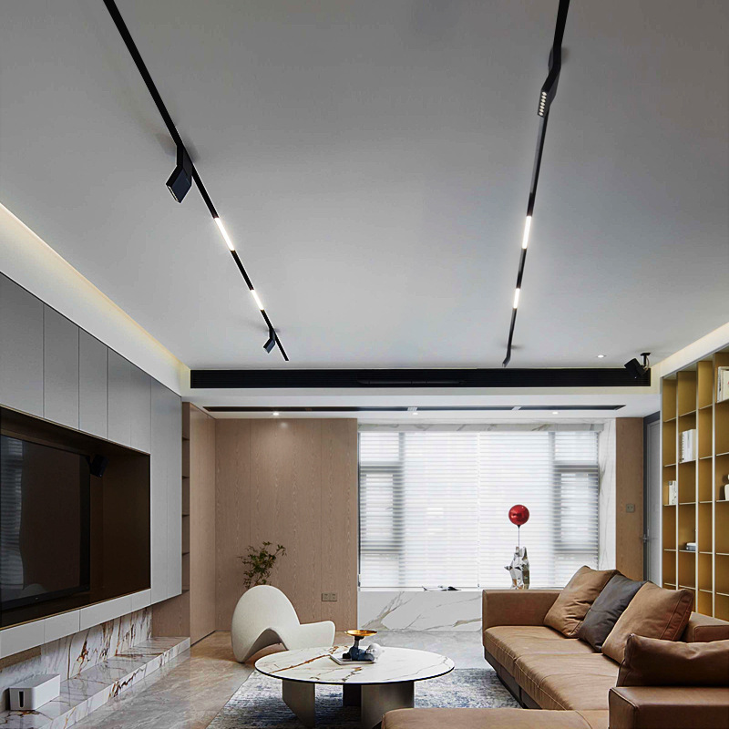 Sankesong full spectrum magnetic track light without main light embedded home living room smart surface mounted spotlight magnetic light