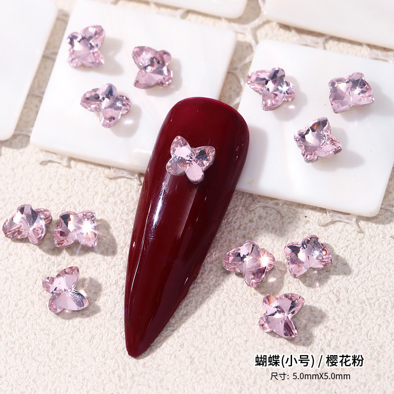 고품질 소녀 핑크 나비-[5*5MM]