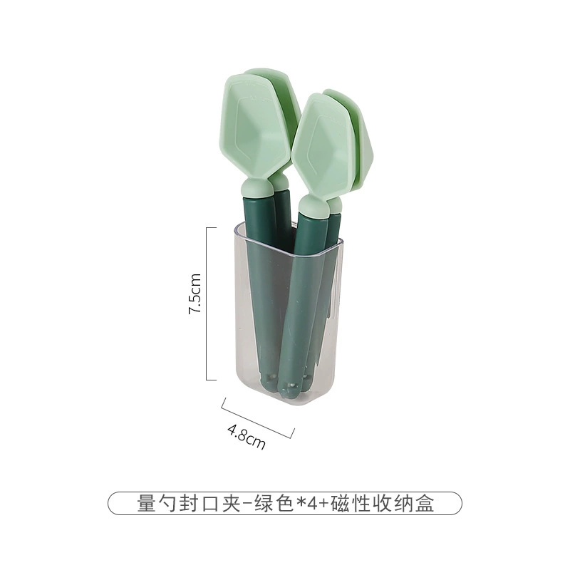 Measuring spoon for home use scaled, plastic fridge magnet, 2 in 1