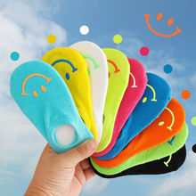 儿童袜子夏季薄款透气宝宝袜子1-8男女童船袜糖果色韩版烫印笑脸