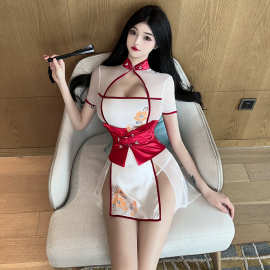林林婷情趣内衣女性感纯欲古风和服小胸睡衣激情免脱制服套装2739