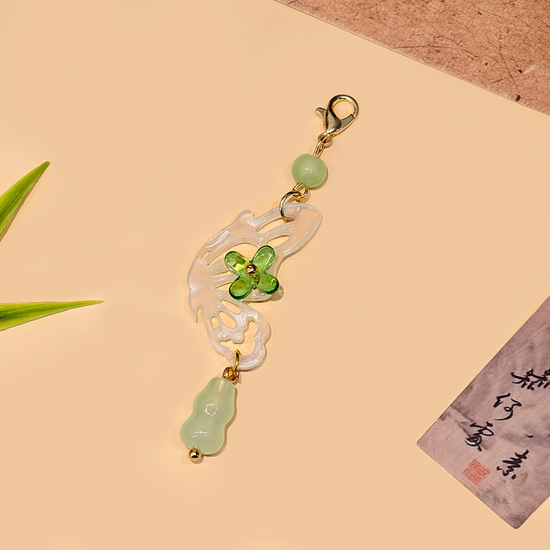 国民スタイル合金竹フレッシュピンクフラワーペンダント中国ベルペンダント古代スタイルチャイナ韓服衣類アクセサリー