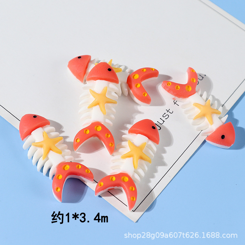 ビーチ、海、カニ、漂流瓶、小さなDIY樹脂製装飾品、アクセサリー、ヘアピン、ヘアクリップ、ヘアゴム、手作りアクセサリー材料|undefined