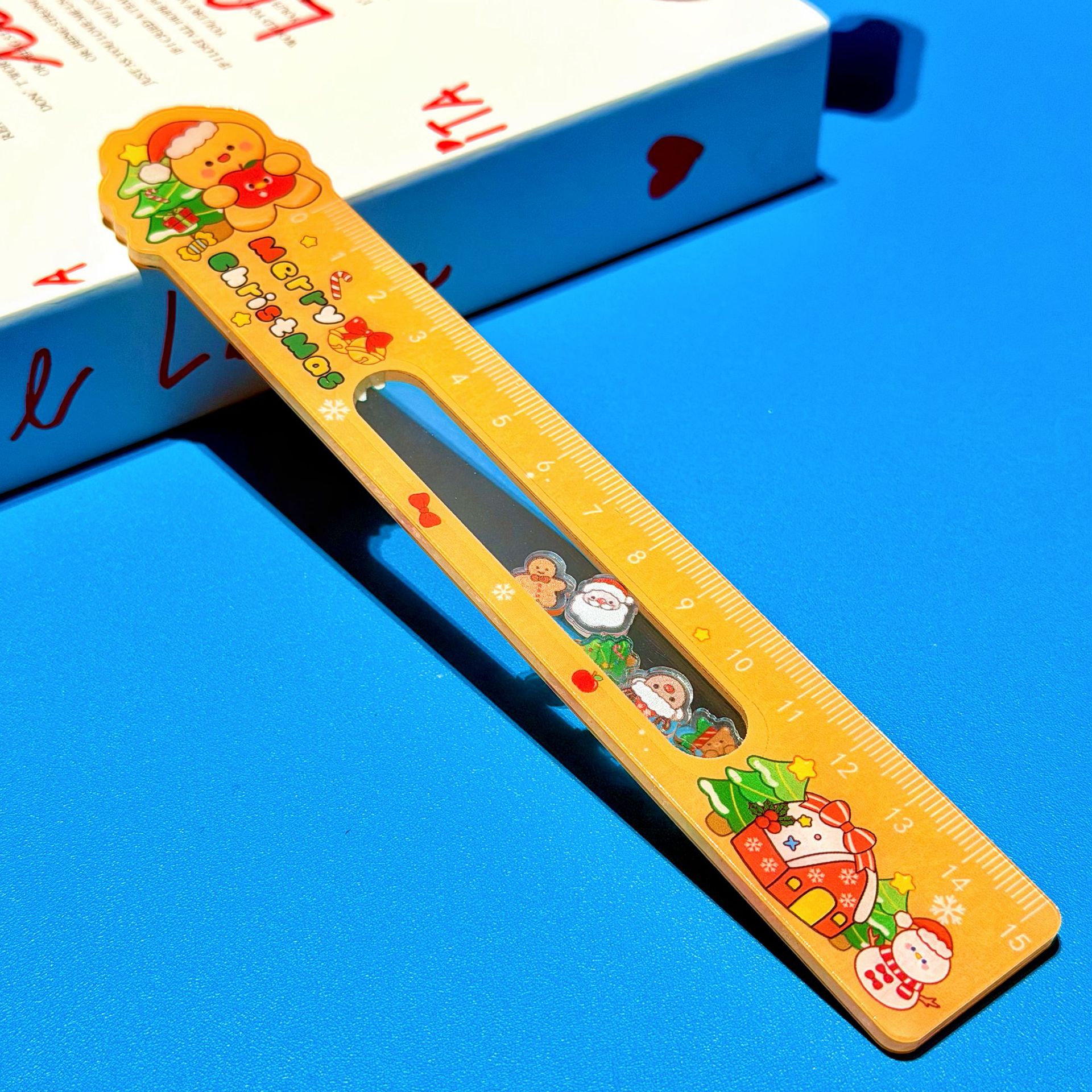 Regalos de Navidad reglas rectas de alto valor nominal reglas de 15cm reglas de dibujo de compresión reducida reglas de papelería para estudiantes de primaria