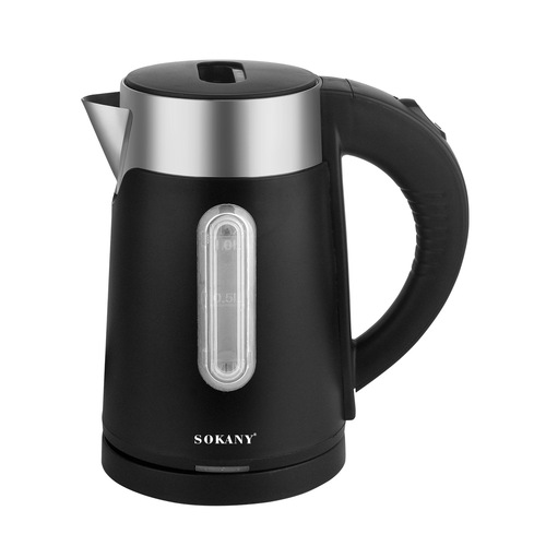 Foreign trade SOKANY0808 household electric kettle quickly boils water stainless steel heating kettle black and white mixed