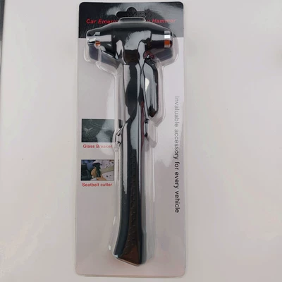 Car Safety Hammer with Extended Qəza çəkici - km49-tungsten-steel-safety-hammer-black