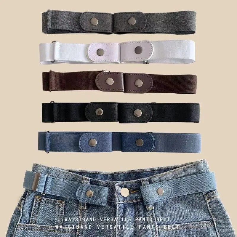 Nuevo cinturón perezoso, jeans de mujer, cinturón de cintura elástico, cintura de cintura ajustable