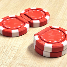 跨境新款3D打印滑滑乐赌场筹码解压玩具可旋转缓解压力焦虑礼物