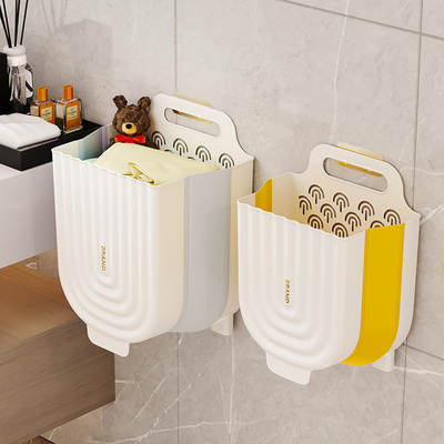 Laundry basket wall-mounted household clothes storage basket bathroom laundry basket bathroom gap plastic laundry basket wholesale