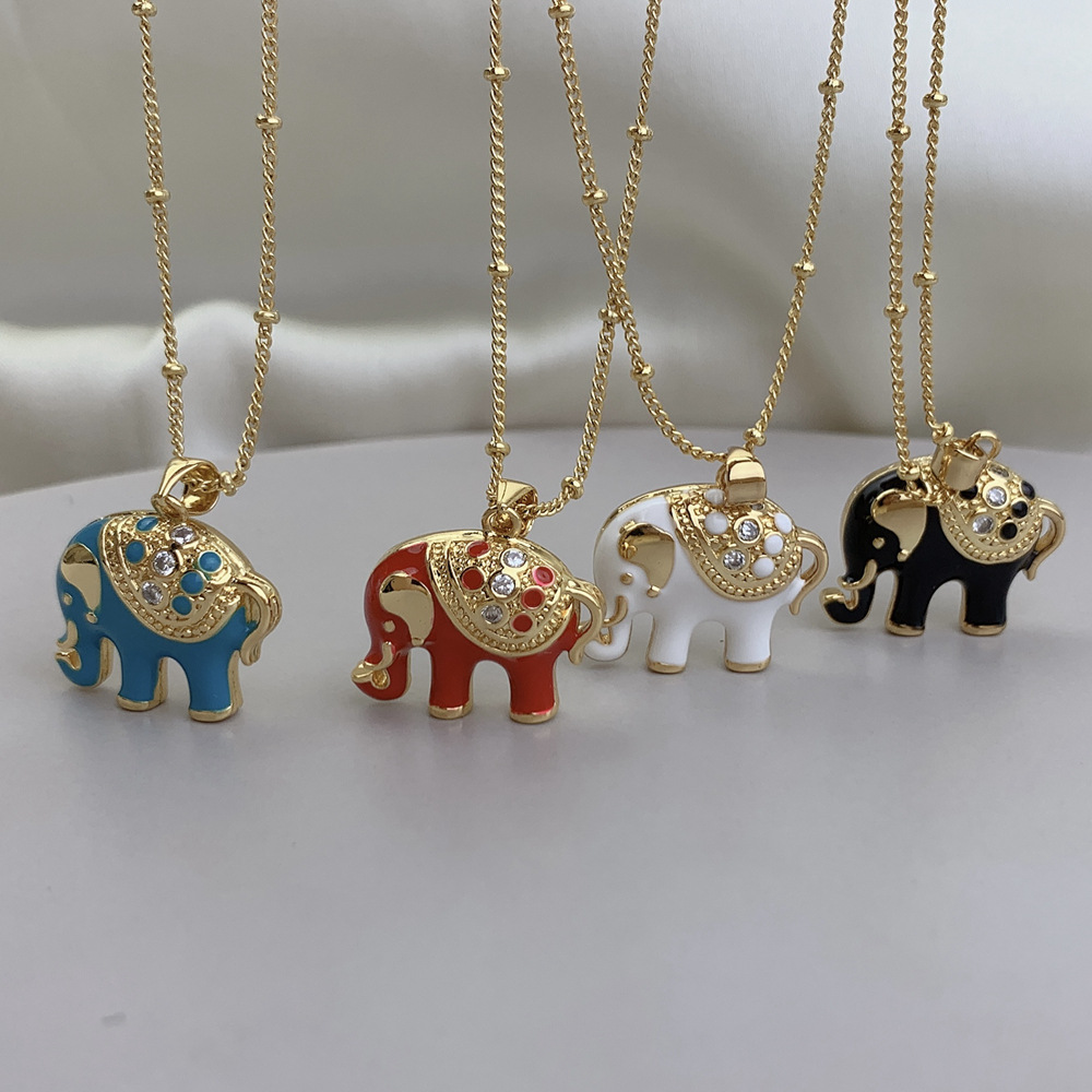 1 Piece Quantity Simple Style Elephant Alloy Plating Women's Pendant Necklace