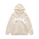 2023 New American Style Retro Zipper Sweater Gothic Letter Star Printed Hoodie Trendy Men's Casual Jacket