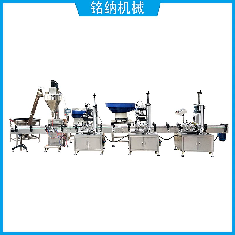 Линия для полностью автоматического розлива, укупорки, маркировки и упаковки моющих средств и жидкостей для стирки может быть адаптирована под нестандартные машины.