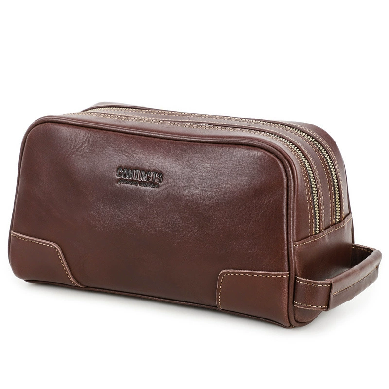 黒天使 Leather elite universal small clutch bag, handheld organizer bag, cowhide