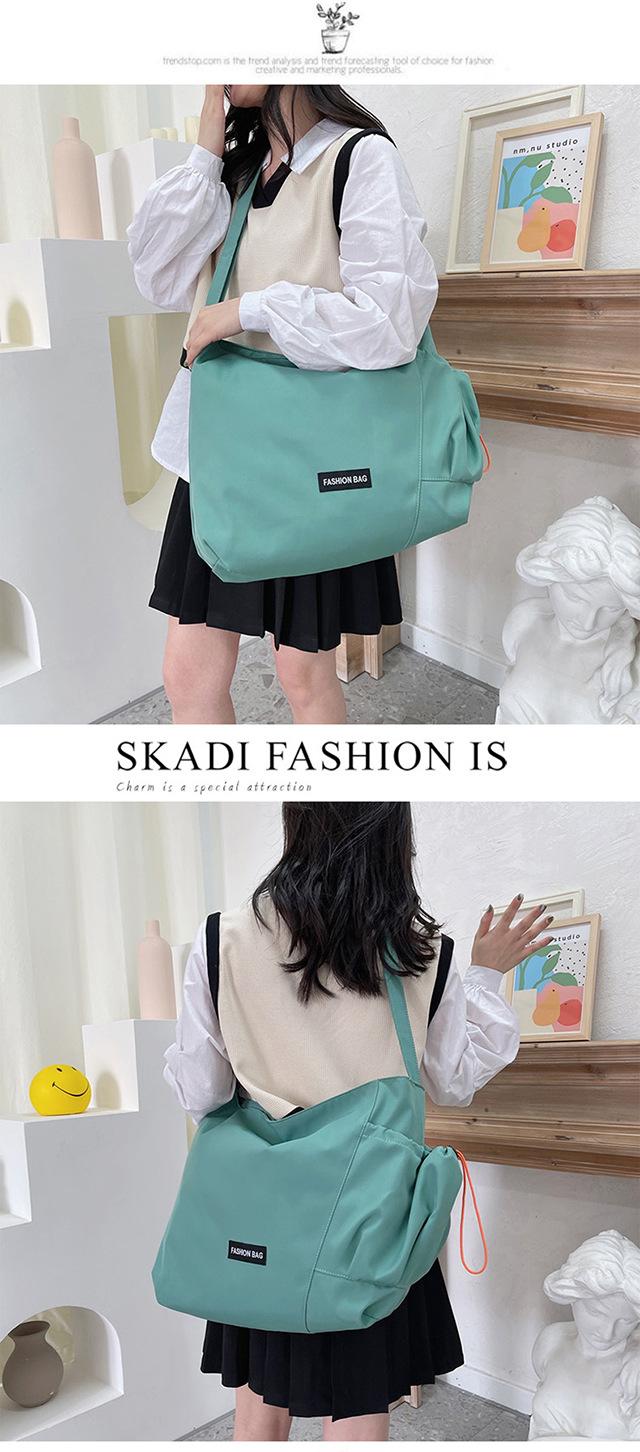 Korean-style canvas bag crossbody bag, women's backpack, simple and versatile, new trendy class bag, large-capacity student single-shoulder crossbody bag Application Scenario