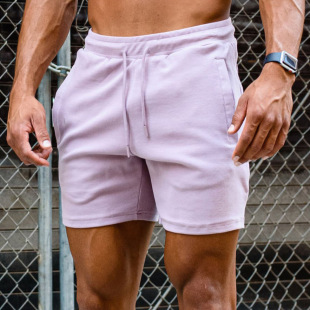 Muscle fitness brothers men's summer sports fitness casual shorts running cotton split shorts light board cross-border wholesale