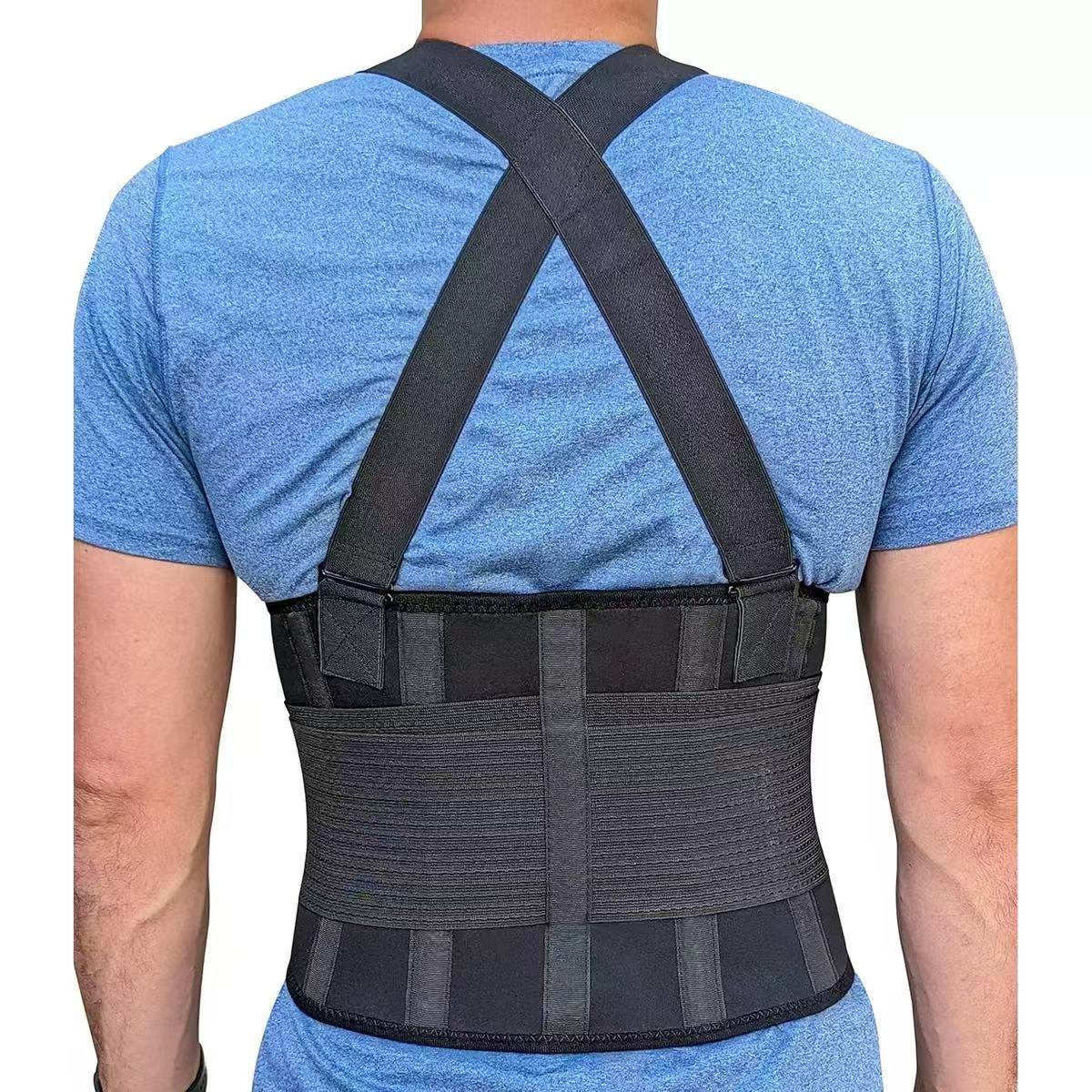Cinturón de protección de cintura elástica de cuatro huesos para hombre, trabajo, transporte, acondicionamiento físico, cinturón de retención y fijación de cintura