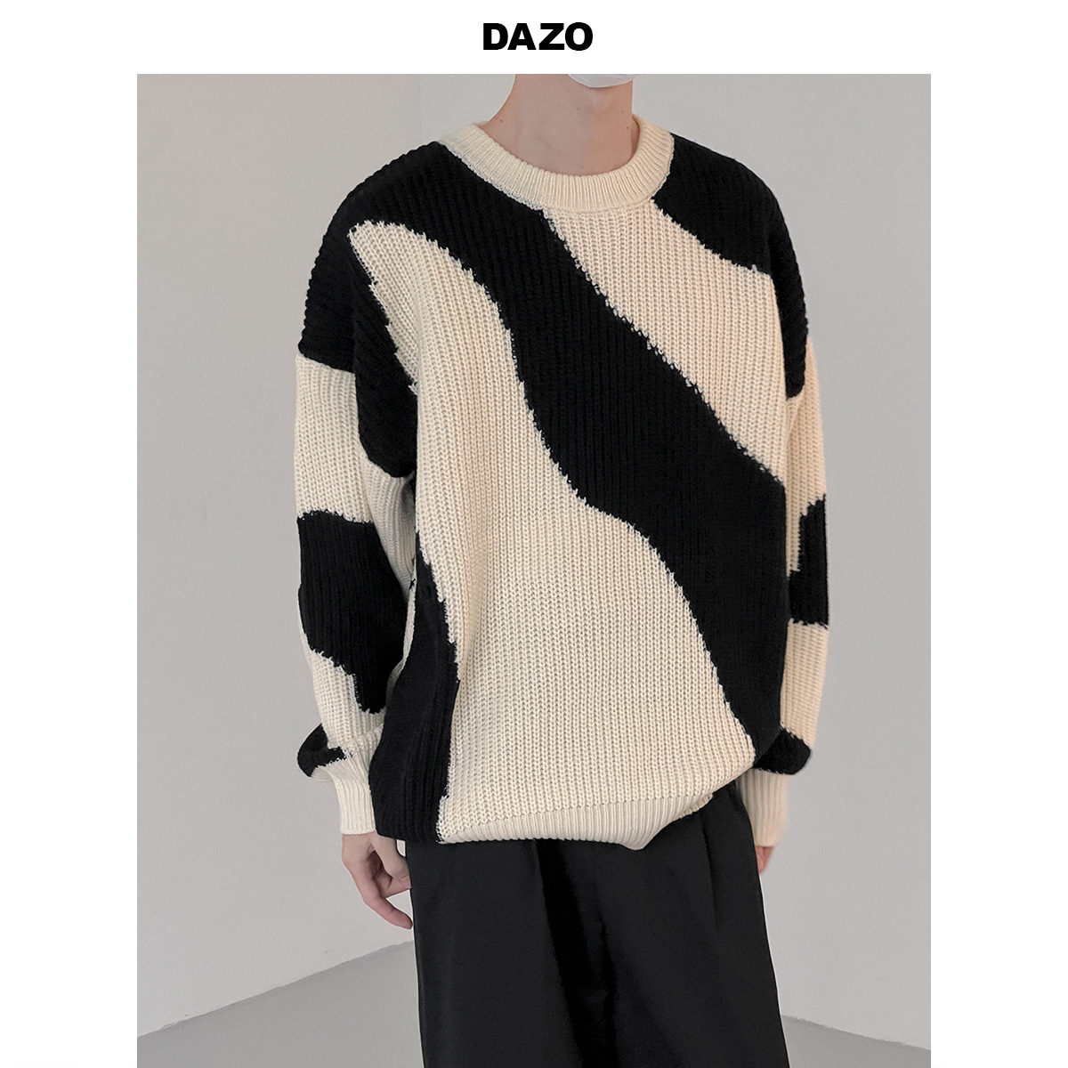 Pullover Jungen Kuh Farbe Pullover Pullover Lazy Loose Autumn Loading_voghion.com