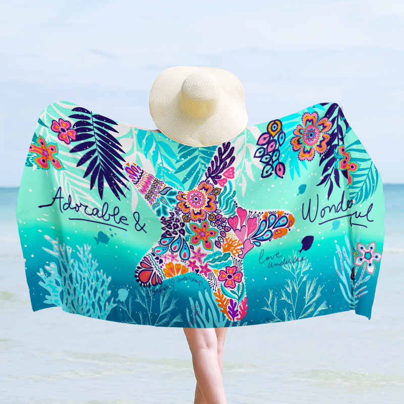 Xiyin temu venta caliente transfronteriza dólar estadounidense microfibra toalla de playa impresión digital personalizada toalla de baño