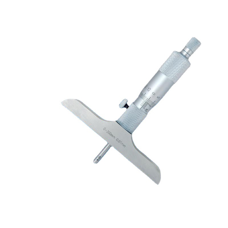 青海量具青量圆头深度千分尺/高精度深度孔深测量0--300mm0.01