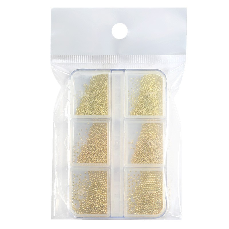 美甲迷你小钢珠日式diy手工指甲装饰品0.4mm金色银色小圆珠百搭|undefined