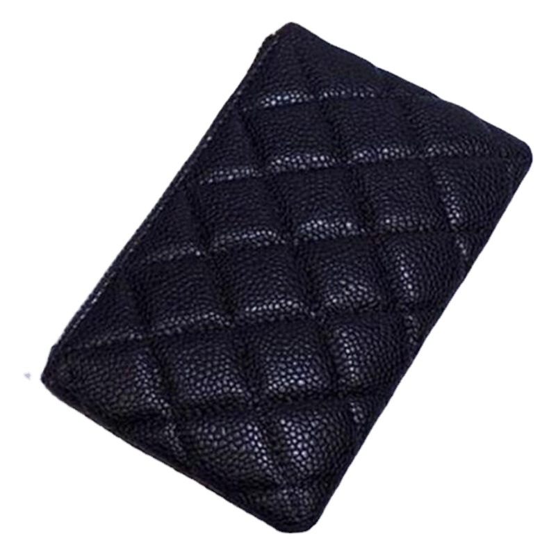 Genuine Leather Key Case for Women, Multifunctional Zipper Makeup Bag, Lipstick Bag, Keychain, Quilted Coin Purse, Vintage Style